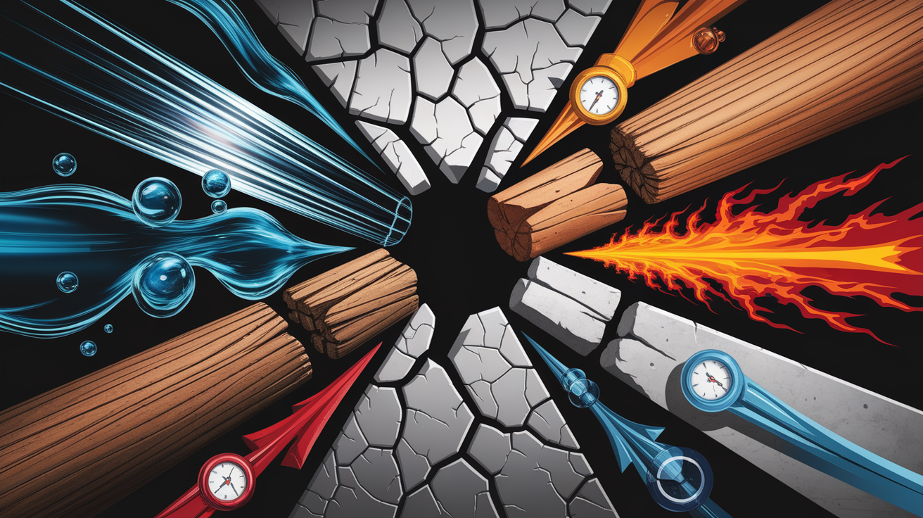 A conceptual illustration representing What Influences the Strength of the Crack. Visualize the main ideas: . Creative but clear representation of the concept. Style: photorealistic. high quality, detailed, professional, clean composition, good lighting, sharp focus, well-composed. high quality, professional, detailed, well-composed