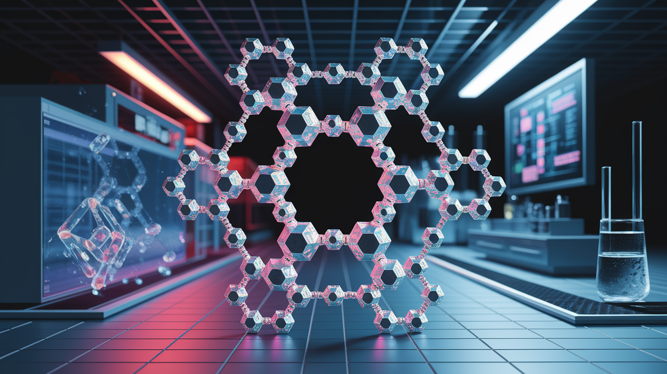 A conceptual illustration representing The Role of Nanocrystal Lattices. Visualize the main ideas: . Creative but clear representation of the concept. Style: photorealistic. high quality, detailed, professional, clean composition, good lighting, sharp focus, well-composed. high quality, professional, detailed, well-composed