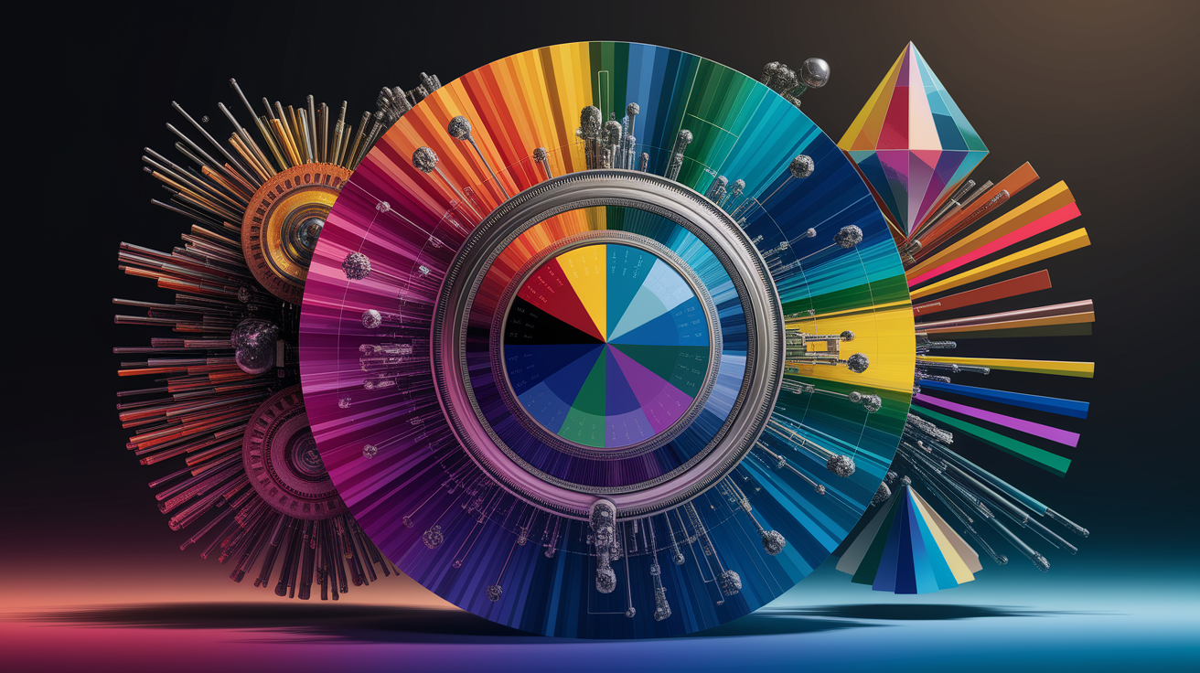 A conceptual illustration representing The Control System Behind the Color. Visualize the main ideas: . Creative but clear representation of the concept. Style: photorealistic. high quality, detailed, professional, clean composition, good lighting, sharp focus, well-composed. high quality, professional, detailed, well-composed