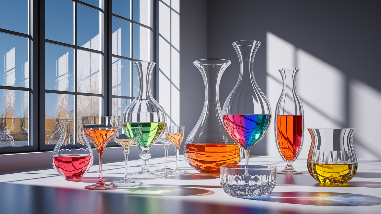 A conceptual illustration representing Practical Importance of Glass Transparency. Visualize the main ideas: . Creative but clear representation of the concept. Style: photorealistic. high quality, detailed, professional, clean composition, good lighting, sharp focus, well-composed. high quality, professional, detailed, well-composed