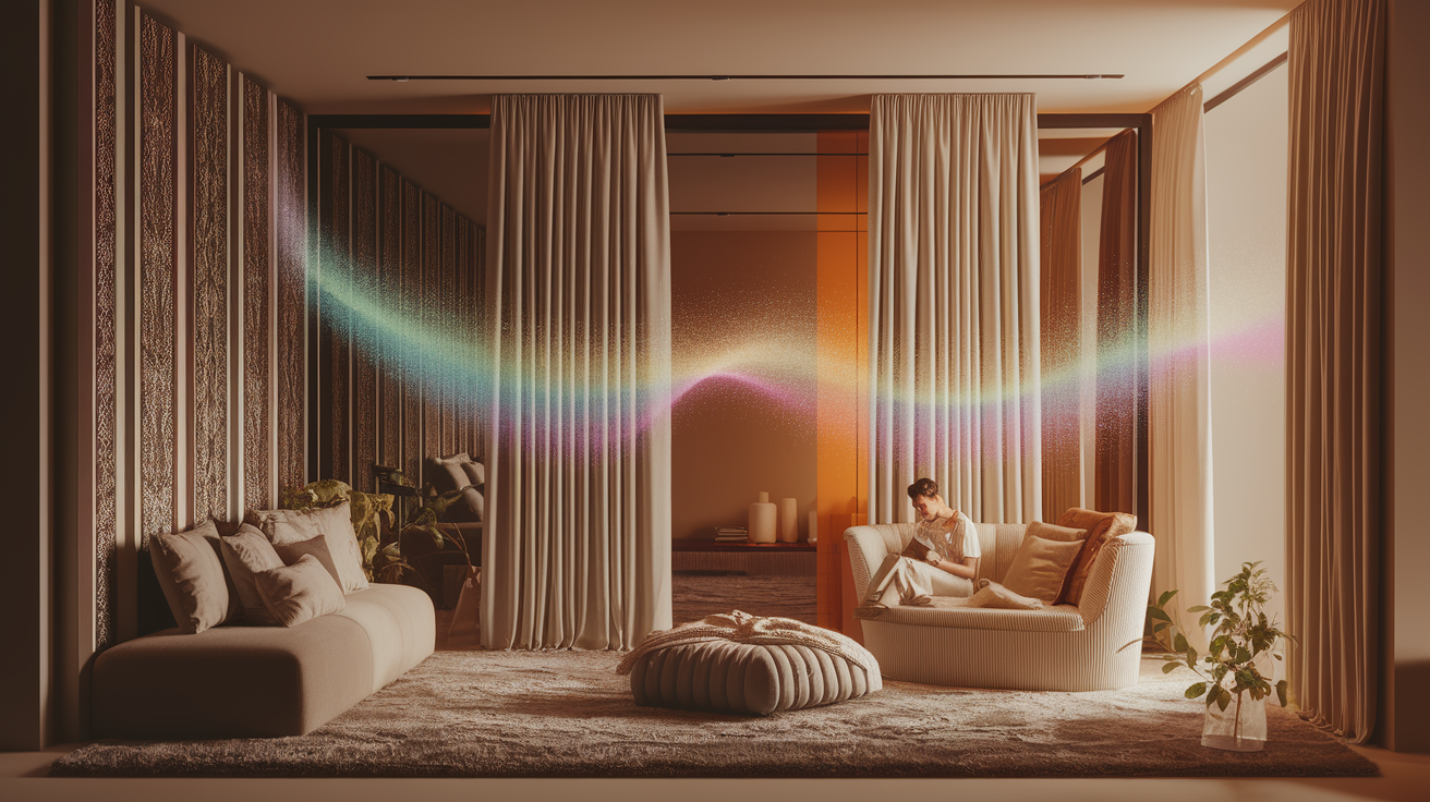 A conceptual illustration representing Passive Noise Isolation – The Unsung Partner. Visualize the main ideas: . Creative but clear representation of the concept. Style: photorealistic. high quality, detailed, professional, clean composition, good lighting, sharp focus, well-composed. high quality, professional, detailed, well-composed