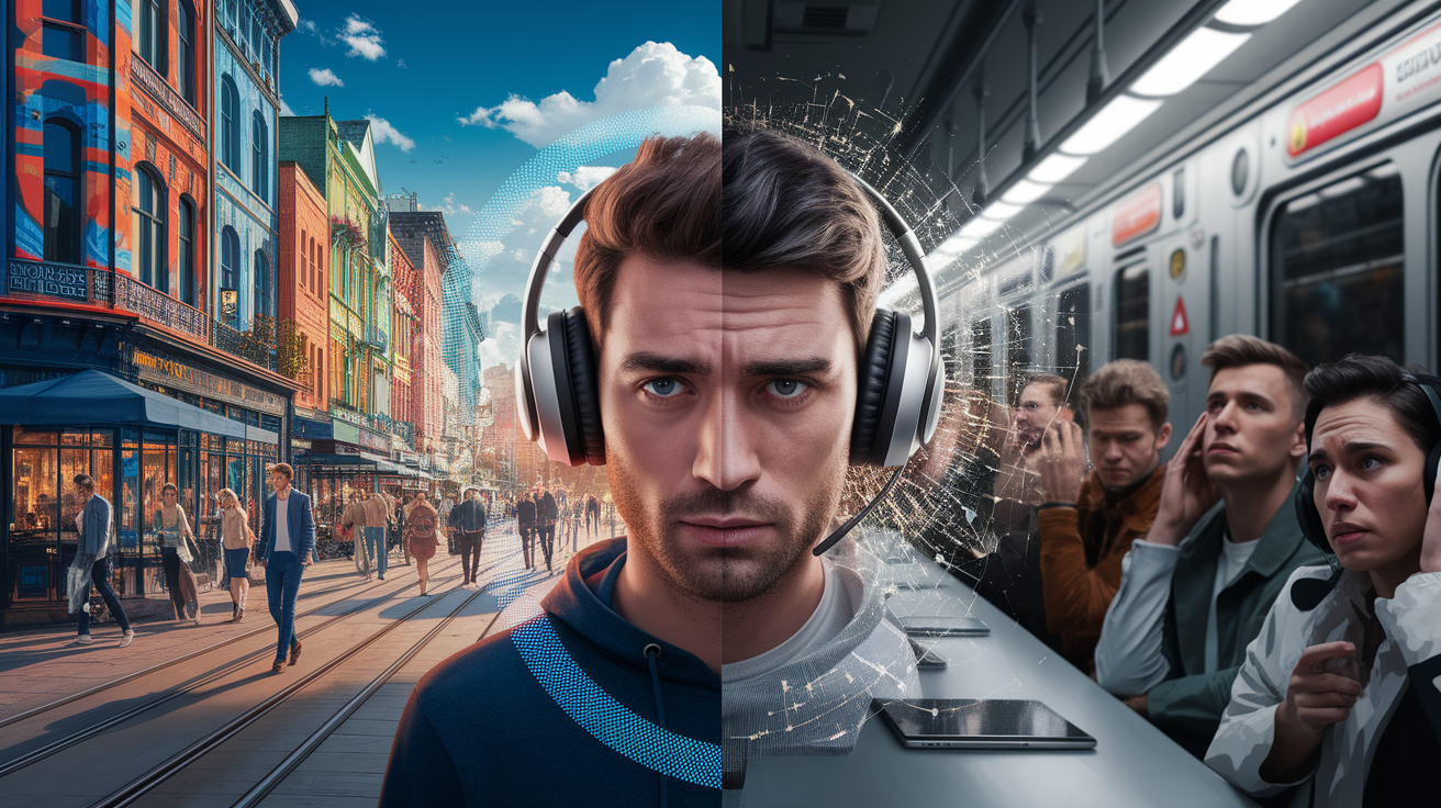 A conceptual illustration representing When ANC Shines and When It Struggles. Visualize the main ideas: . Creative but clear representation of the concept. Style: photorealistic. high quality, detailed, professional, clean composition, good lighting, sharp focus, well-composed. high quality, professional, detailed, well-composed