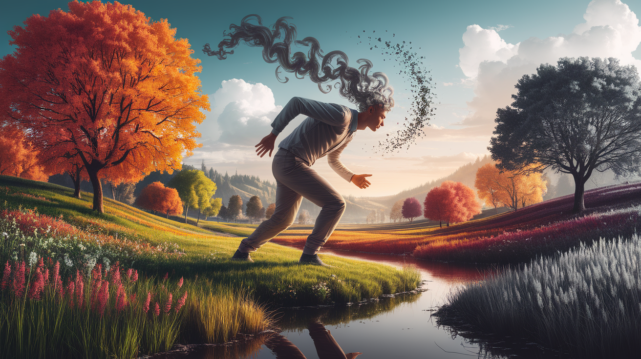 A conceptual illustration representing Oxidative Stress: The Silent Color Thief. Visualize the main ideas: . Creative but clear representation of the concept. Style: photorealistic. high quality, detailed, professional, clean composition, good lighting, sharp focus, well-composed. high quality, professional, detailed, well-composed