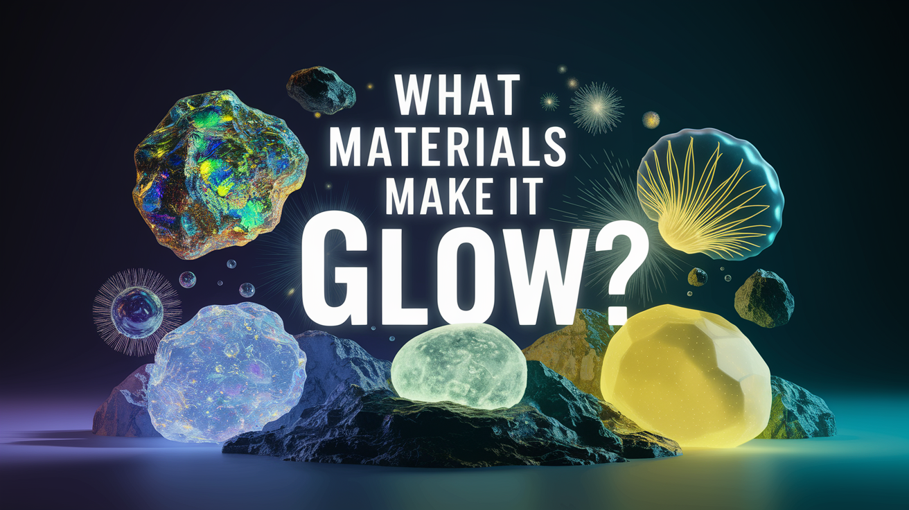 A conceptual illustration representing What Materials Make It Glow. Visualize the main ideas: . Creative but clear representation of the concept. Style: photorealistic. high quality, detailed, professional, clean composition, good lighting, sharp focus, well-composed. high quality, professional, detailed, well-composed