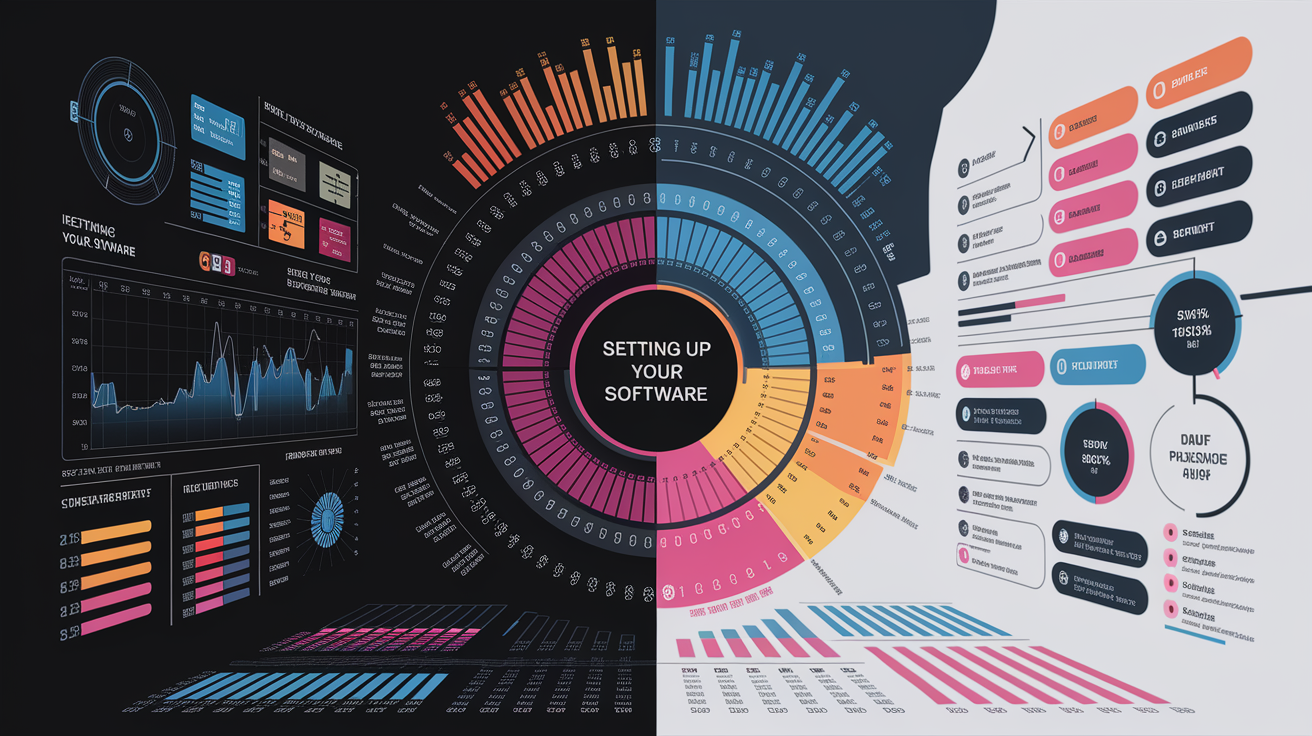 A clean, professional data visualization or infographic related to Data Dashboard: Setting Up Your Software. Include elements like charts, graphs, or statistical representations. Focus on . Style: Visual Theme: Clean, modern aesthetic with high contrast and vibrant energy. Emphasize the intersect. high quality, detailed, professional, clean composition, good lighting, sharp focus, well-composed. high quality, professional, detailed, well-composed