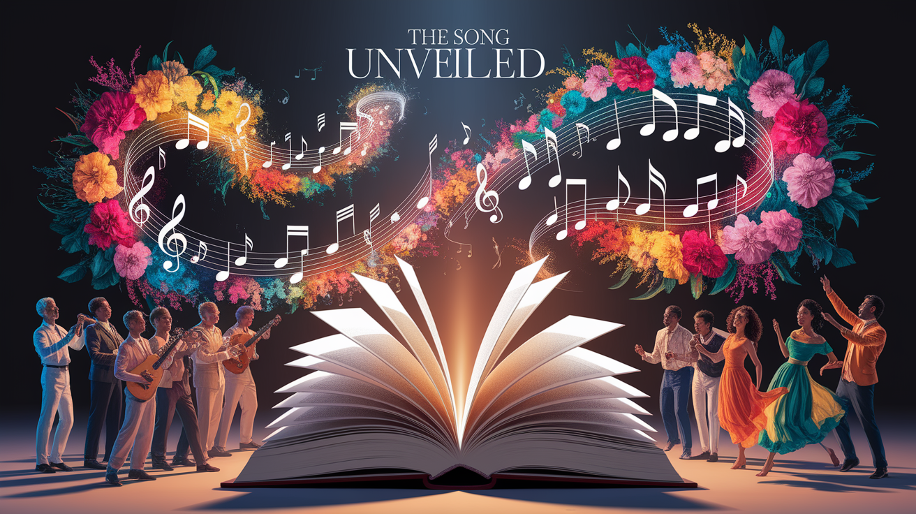 A conceptual illustration representing Introduction â€“ The Song Unveiled. Visualize the main ideas: . Creative but clear representation of the concept. Style: photorealistic. high quality, detailed, professional, clean composition, good lighting, sharp focus, well-composed. high quality, professional, detailed, well-composed