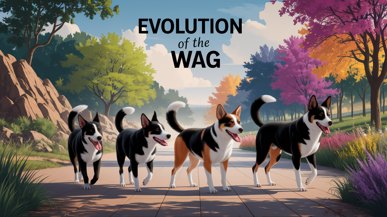 A conceptual illustration representing Evolution of the Wag. Visualize the main ideas: . Creative but clear representation of the concept. Style: photorealistic. high quality, detailed, professional, clean composition, good lighting, sharp focus, well-composed. high quality, professional, detailed, well-composed