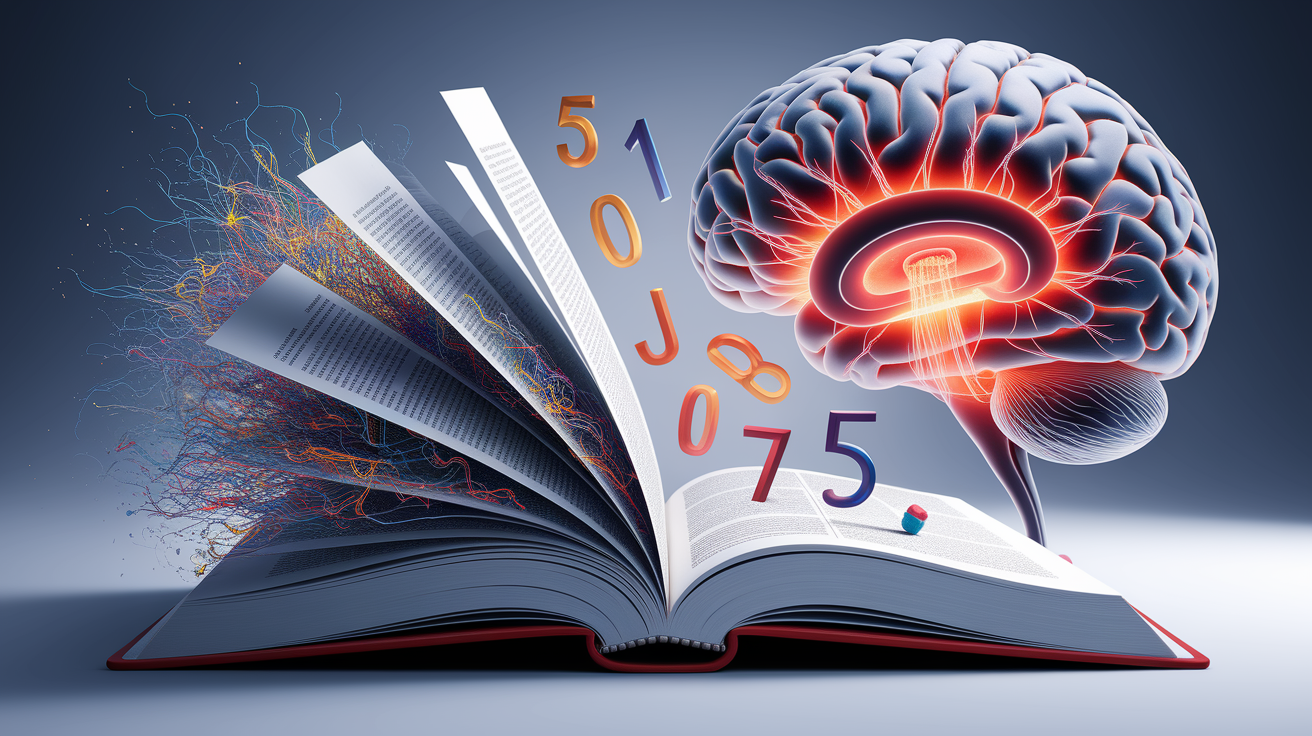 A conceptual illustration representing How Dyslexia Intersects with Memory. Visualize the main ideas: . Creative but clear representation of the concept. Style: photorealistic. high quality, detailed, professional, clean composition, good lighting, sharp focus, well-composed. high quality, professional, detailed, well-composed