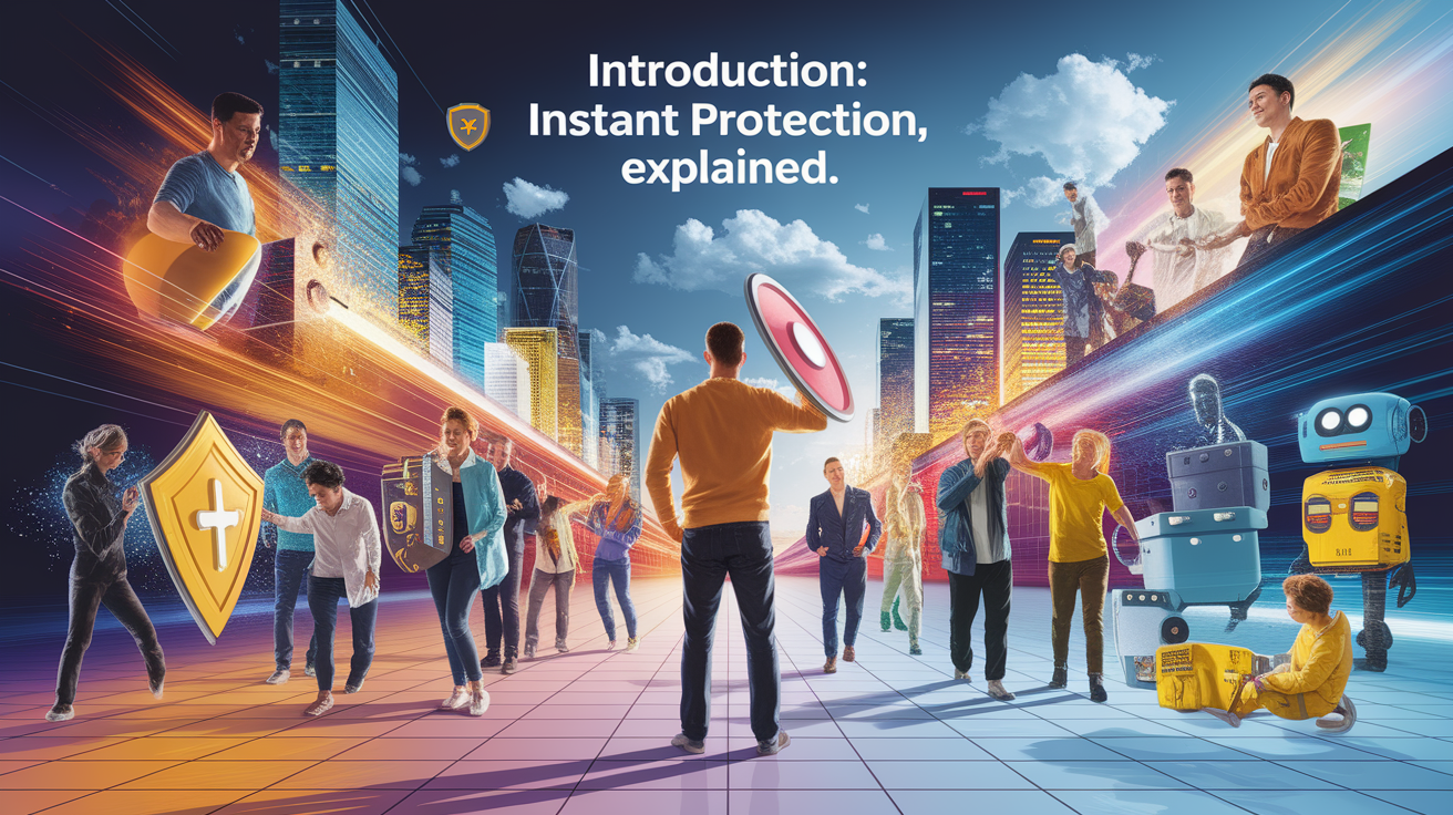 A conceptual illustration representing Introduction: Instant Protection, Explained. Visualize the main ideas: . Creative but clear representation of the concept. Style: photorealistic. high quality, detailed, professional, clean composition, good lighting, sharp focus, well-composed. high quality, professional, detailed, well-composed