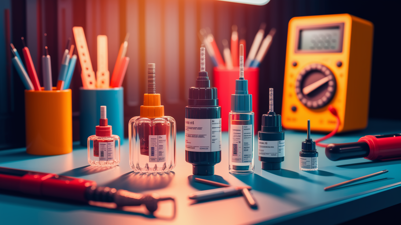 A conceptual illustration representing Choosing the Right Fuse. Visualize the main ideas: . Creative but clear representation of the concept. Style: photorealistic. high quality, detailed, professional, clean composition, good lighting, sharp focus, well-composed. high quality, professional, detailed, well-composed
