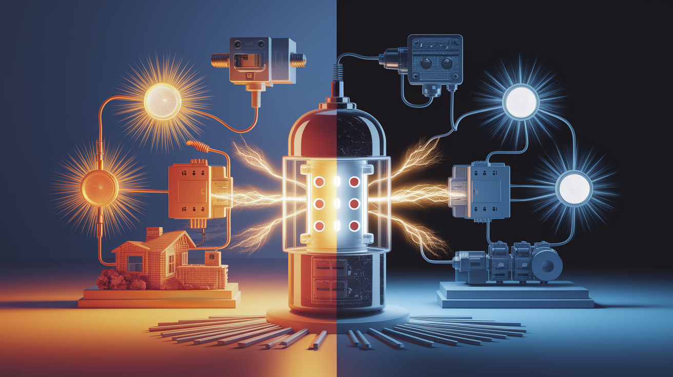 A conceptual illustration representing Benefits and Drawbacks of Fuses. Visualize the main ideas: . Creative but clear representation of the concept. Style: photorealistic. high quality, detailed, professional, clean composition, good lighting, sharp focus, well-composed. high quality, professional, detailed, well-composed