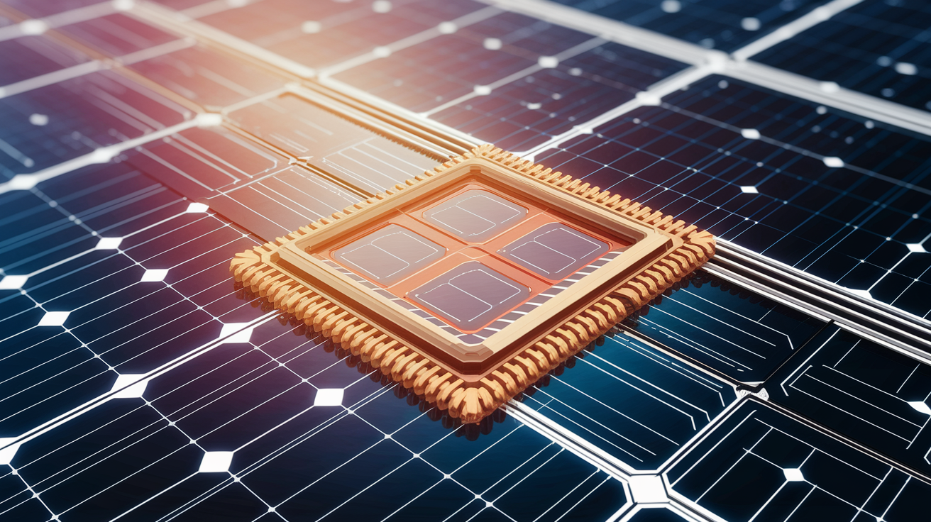A conceptual illustration representing Anatomy of a Solar Panel. Visualize the main ideas: . Creative but clear representation of the concept. Style: photorealistic. high quality, detailed, professional, clean composition, good lighting, sharp focus, well-composed. high quality, professional, detailed, well-composed