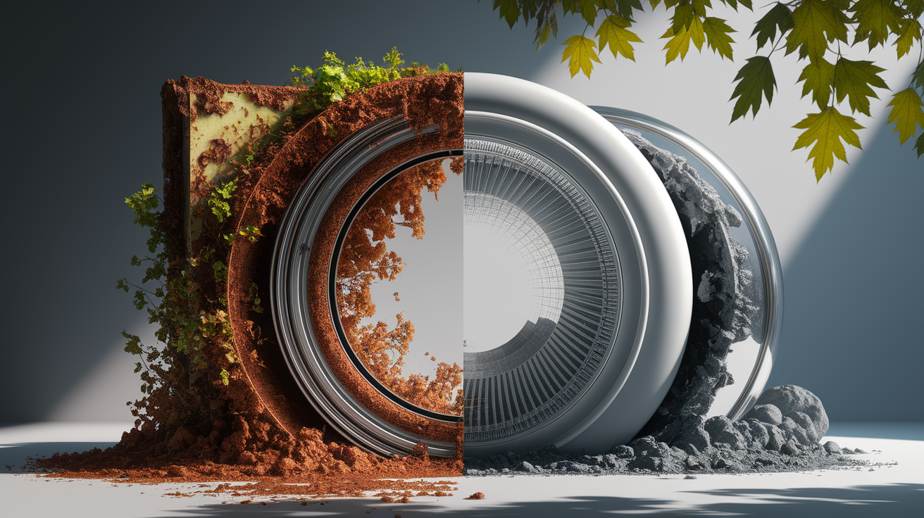 A conceptual illustration representing Material Properties That Stop Decay. Visualize the main ideas: . Creative but clear representation of the concept. Style: photorealistic. high quality, detailed, professional, clean composition, good lighting, sharp focus, well-composed. high quality, professional, detailed, well-composed