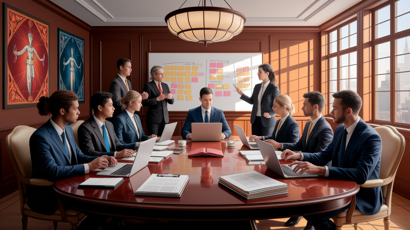 A conceptual illustration representing Preparing for the Court Hearing. Visualize the main ideas: . Creative but clear representation of the concept. Style: photorealistic. high quality, detailed, professional, clean composition, good lighting, sharp focus, well-composed. high quality, professional, detailed, well-composed