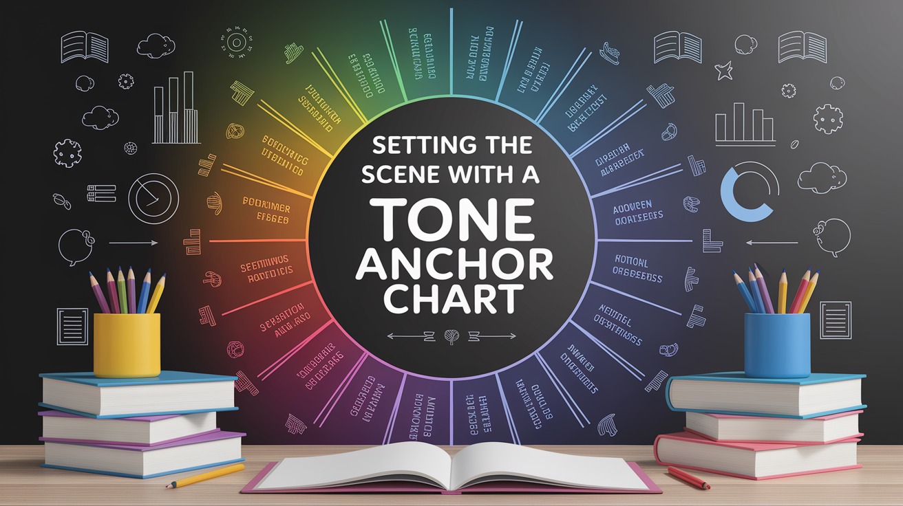 A clean, professional data visualization or infographic related to Setting the Scene with a Tone Anchor Chart. Include elements like charts, graphs, or statistical representations. Focus on . Style: photorealistic. high quality, detailed, professional, clean composition, good lighting, sharp focus, well-composed. high quality, professional, detailed, well-composed