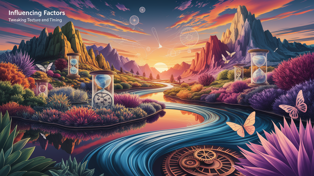 photorealistic illustration of Influencing Factors – Tweaking Texture and Timing