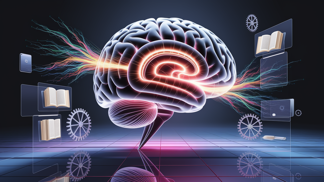 A conceptual illustration representing Cognitive Explanations: Attention and Memory. Visualize the main ideas: There, explanations, rooted, cognitive, psychology. Creative but clear representation of the concept. Style: photorealistic. high quality, detailed, professional, clean composition, good lighting, sharp focus, well-composed.