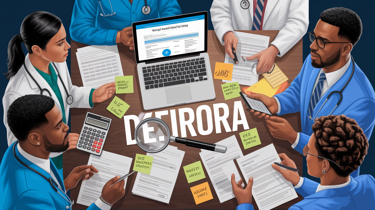 A conceptual illustration representing Practical Steps to Contest Medical Bill Errors. Visualize the main ideas: . Creative but clear representation of the concept. Style: photorealistic. high quality, detailed, professional, clean composition, good lighting, sharp focus, well-composed. high quality, professional, detailed, well-composed