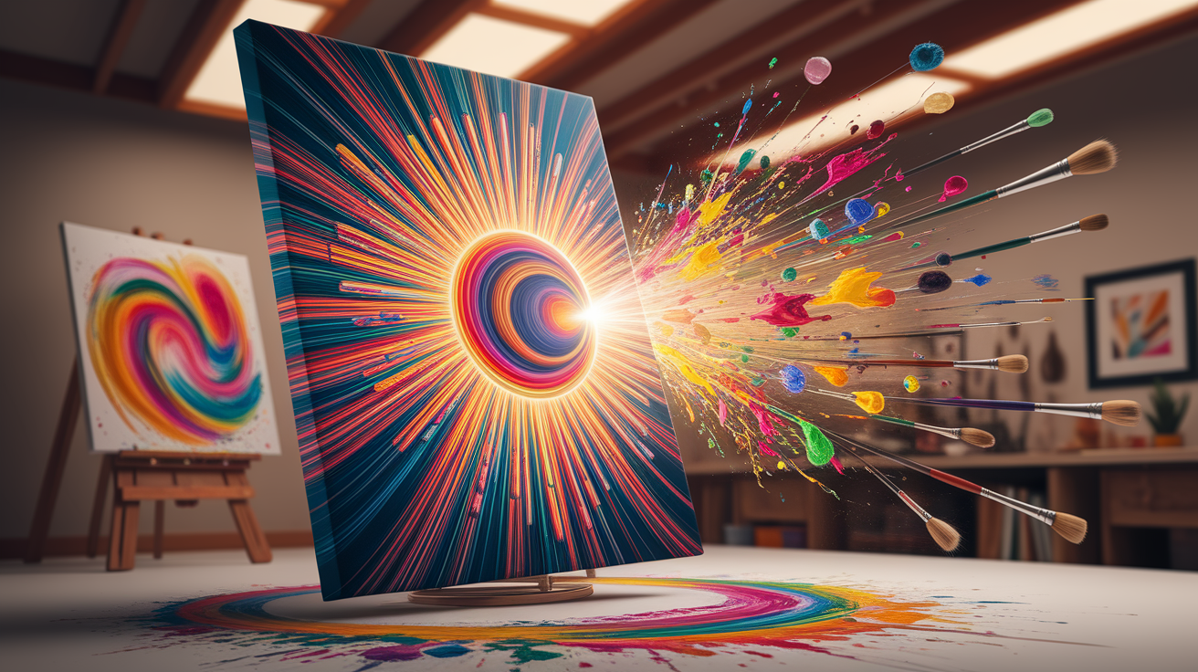 A conceptual illustration representing The Magnetic Canvas. Visualize the main ideas: Every, begins, incredibly, strong, magnetic. Creative but clear representation of the concept. Style: photorealistic. high quality, detailed, professional, clean composition, good lighting, sharp focus, well-composed.