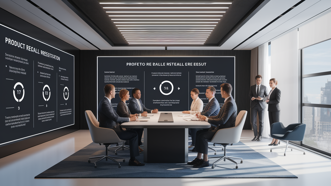 A professional product showcase or technology demonstration for Steps to Take After a Product Recall. Highlight . Clean, modern presentation with focus on functionality and design. Style: photorealistic. high quality, detailed, professional, clean composition, good lighting, sharp focus, well-composed. high quality, professional, detailed, well-composed