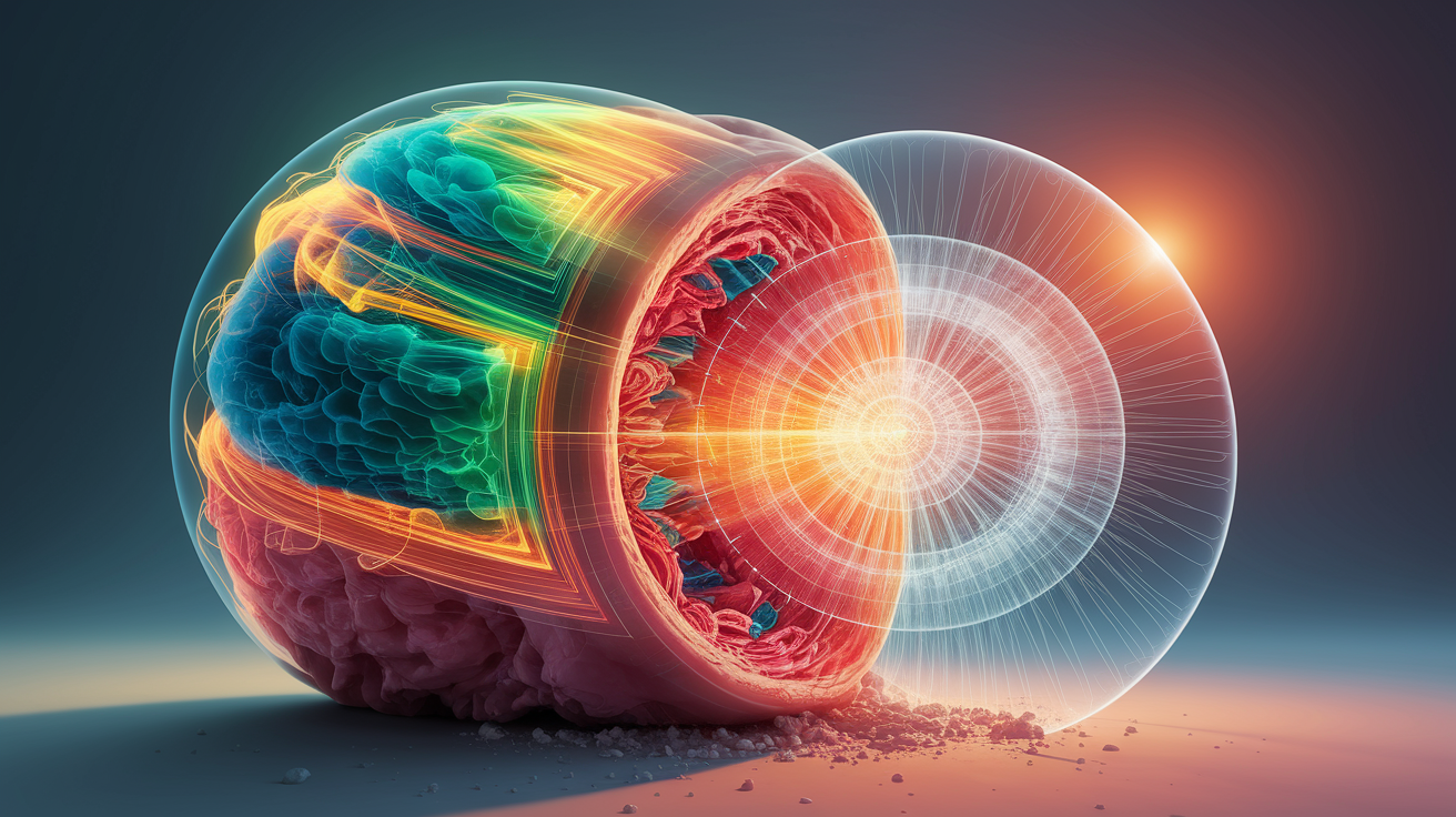 A conceptual illustration representing X-Ray Inside Out: A First Glimpse into Image Creation. Visualize the main ideas: . Creative but clear representation of the concept. Style: photorealistic. high quality, detailed, professional, clean composition, good lighting, sharp focus, well-composed. high quality, professional, detailed, well-composed