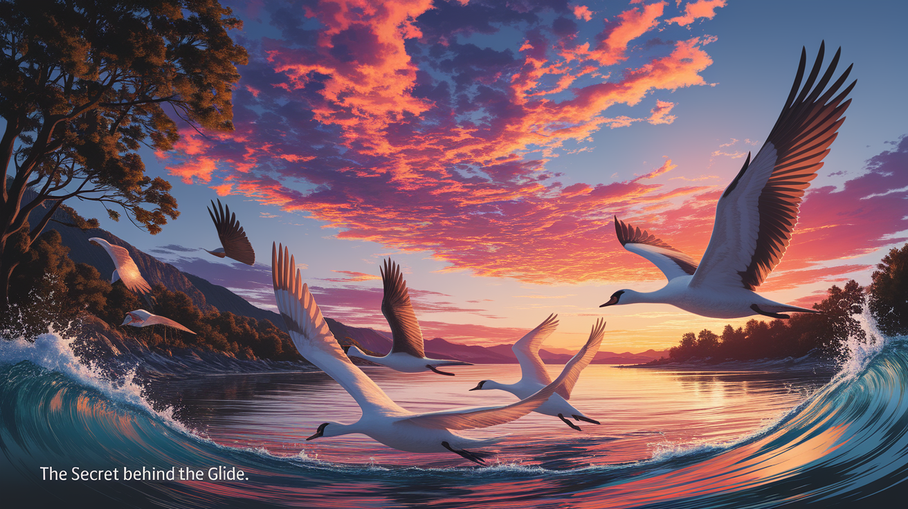 A conceptual illustration representing The Secret Behind the Glide. Visualize the main ideas: . Creative but clear representation of the concept. Style: photorealistic. high quality, detailed, professional, clean composition, good lighting, sharp focus, well-composed. high quality, professional, detailed, well-composed