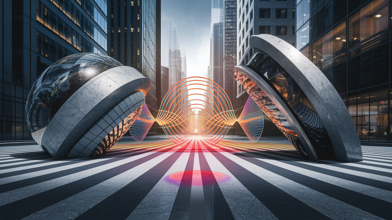 A conceptual illustration representing Adding Mass to Reflect Noise. Visualize the main ideas: . Creative but clear representation of the concept. Style: photorealistic. high quality, detailed, professional, clean composition, good lighting, sharp focus, well-composed. high quality, professional, detailed, well-composed