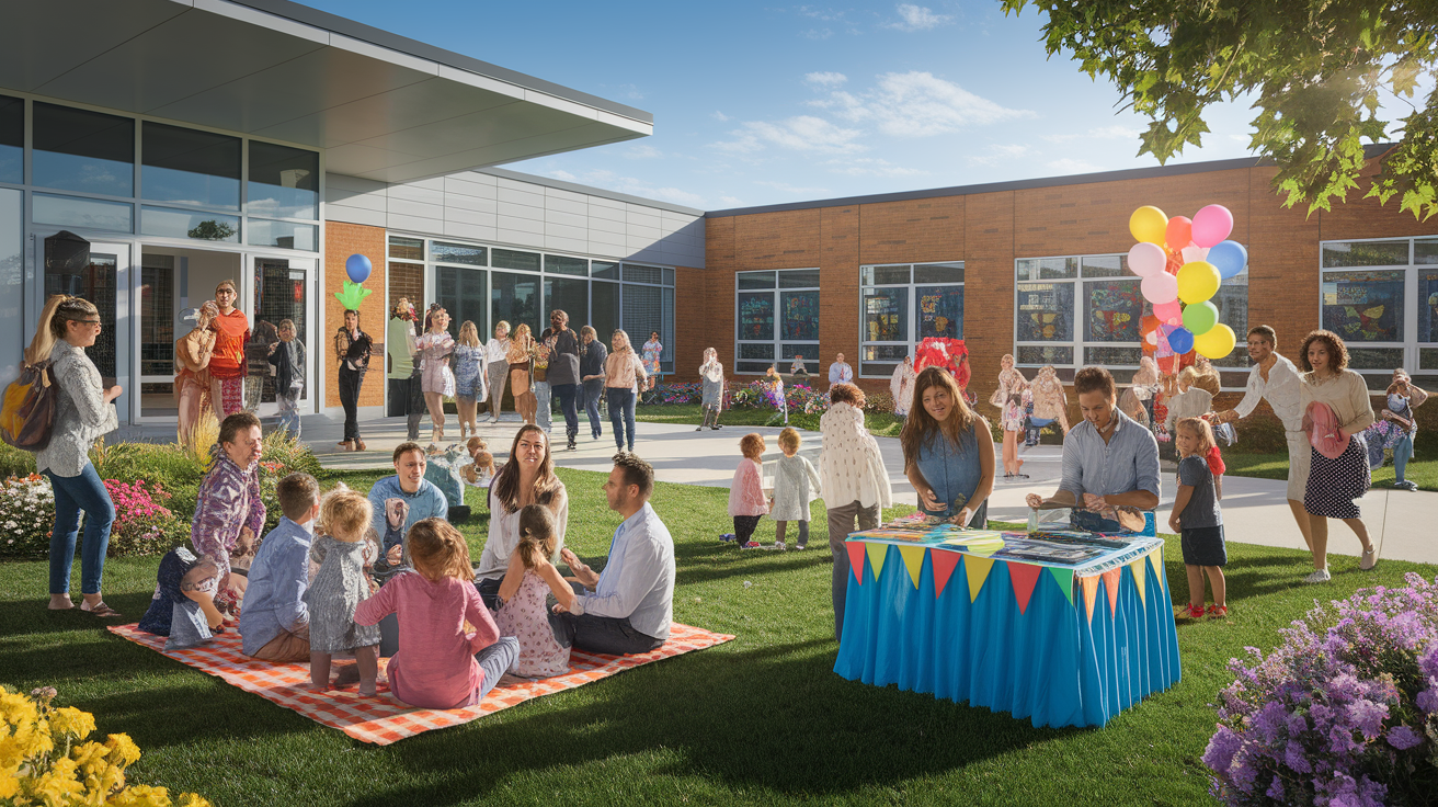 A realistic scene or environment setting for St. George Home and School Association (HSA). Include  in a natural, contextual setting. Show real-world application or usage. Style: photorealistic. high quality, detailed, professional, clean composition, good lighting, sharp focus, well-composed. high quality, professional, detailed, well-composed