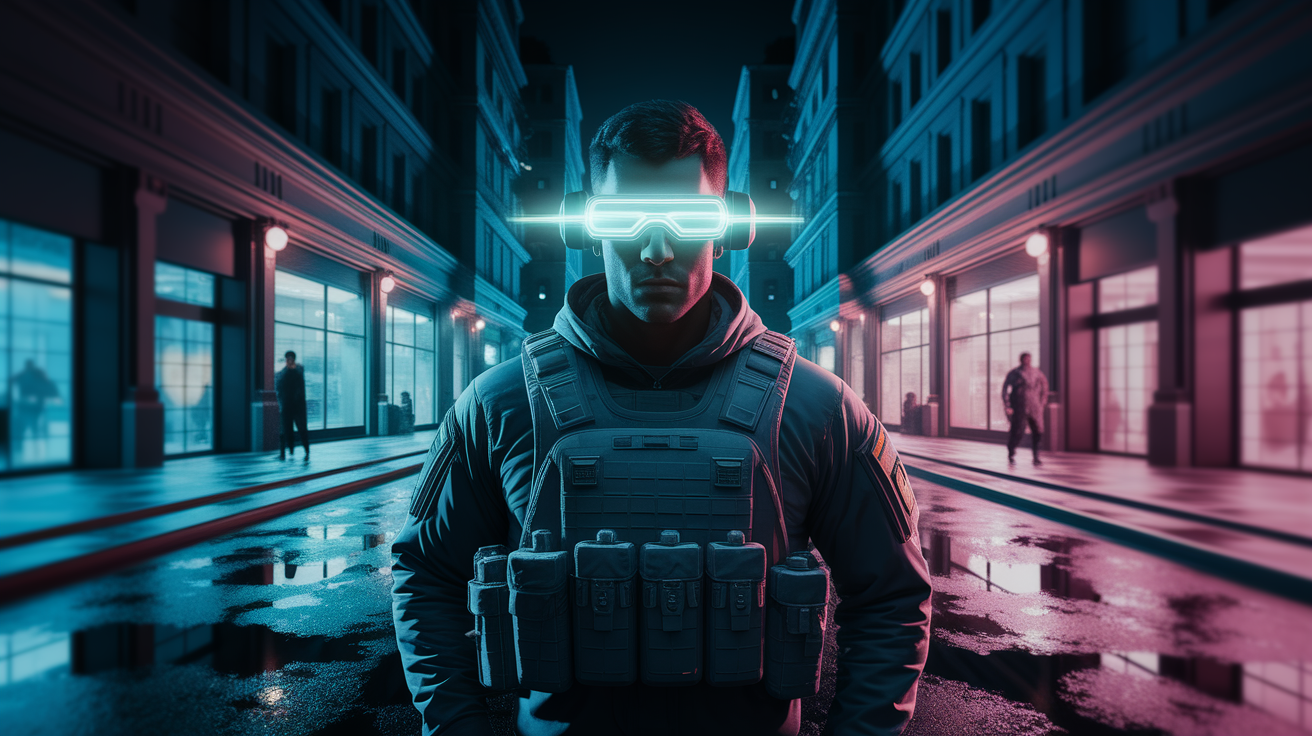 A conceptual illustration representing Night Vision Redefined: Operation in Darkness. Visualize the main ideas: . Creative but clear representation of the concept. Style: photorealistic. high quality, detailed, professional, clean composition, good lighting, sharp focus, well-composed. high quality, professional, detailed, well-composed