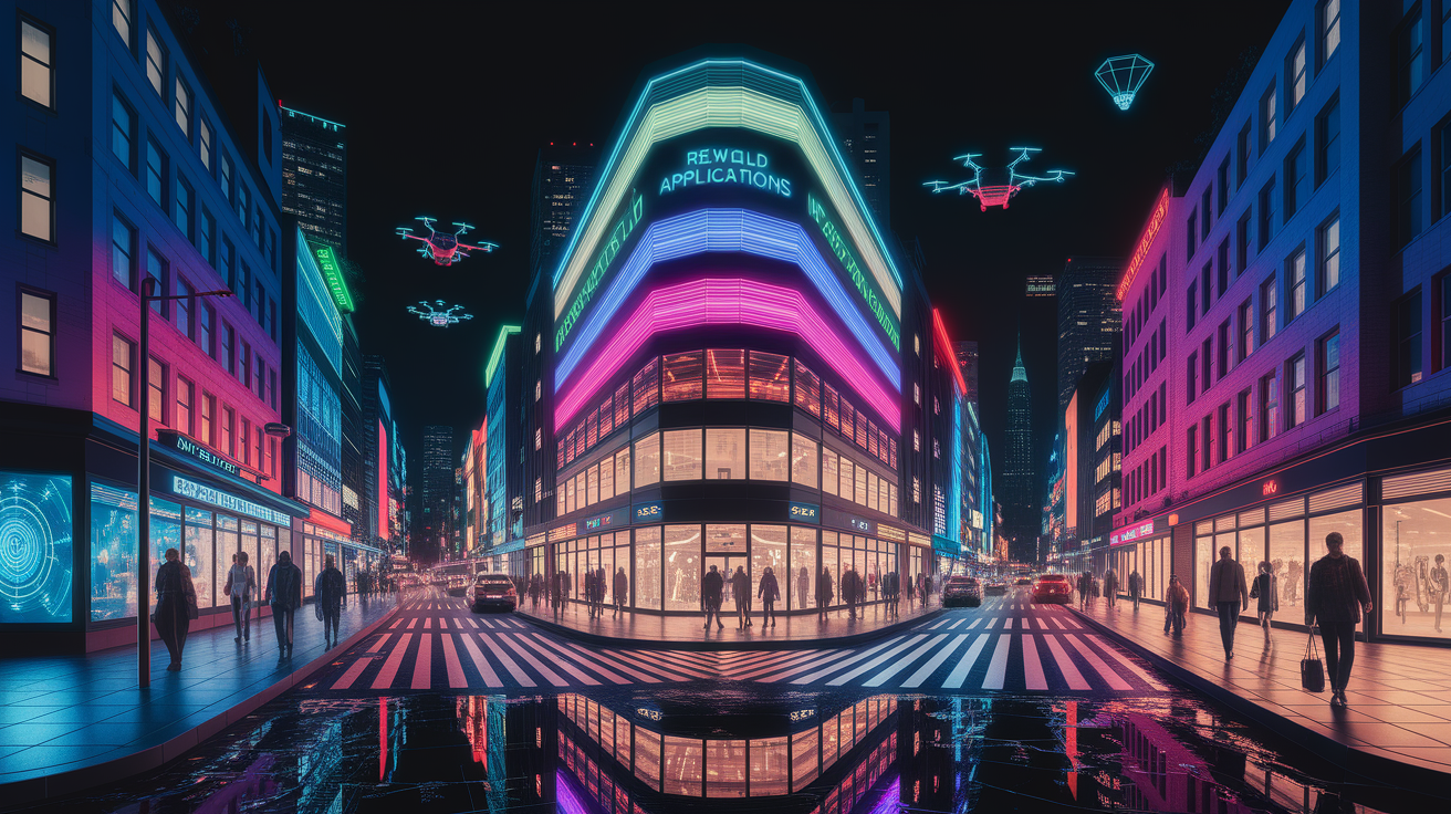 A conceptual illustration representing Real-World Applications in the Dark. Visualize the main ideas: . Creative but clear representation of the concept. Style: photorealistic. high quality, detailed, professional, clean composition, good lighting, sharp focus, well-composed. high quality, professional, detailed, well-composed