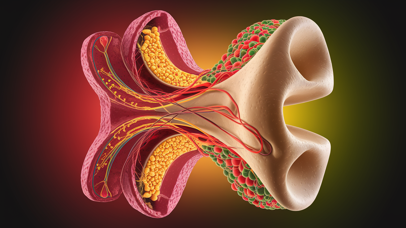 A conceptual illustration representing Understanding Bone Healing Pathways. Visualize the main ideas: . Creative but clear representation of the concept. Style: photorealistic. high quality, detailed, professional, clean composition, good lighting, sharp focus, well-composed. high quality, professional, detailed, well-composed