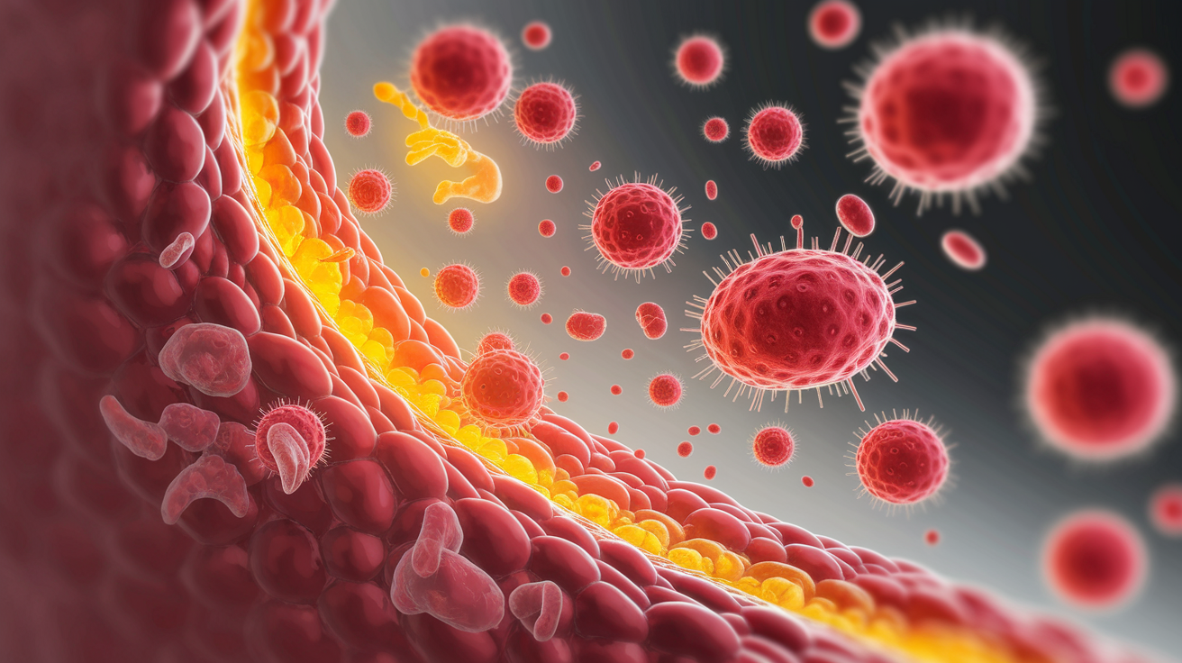 A conceptual illustration representing Inflammatory Phase – The Emergency Response. Visualize the main ideas: . Creative but clear representation of the concept. Style: photorealistic. high quality, detailed, professional, clean composition, good lighting, sharp focus, well-composed. high quality, professional, detailed, well-composed