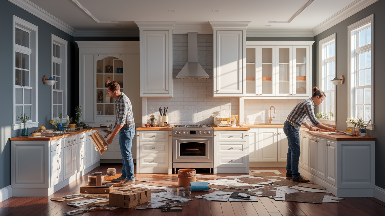 A conceptual illustration representing Remodeling Phase – Refining the Repair. Visualize the main ideas: . Creative but clear representation of the concept. Style: photorealistic. high quality, detailed, professional, clean composition, good lighting, sharp focus, well-composed. high quality, professional, detailed, well-composed