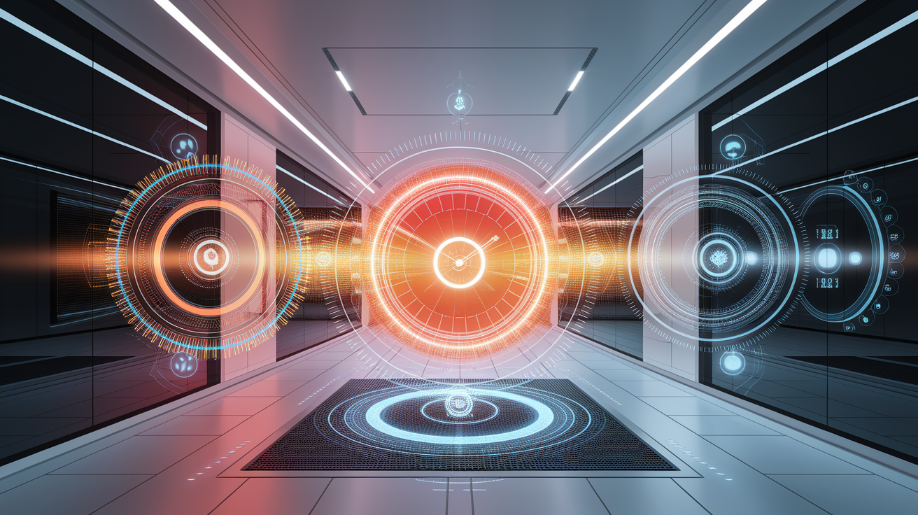 A conceptual illustration representing Smart Sensors and Efficiency Features. Visualize the main ideas: . Creative but clear representation of the concept. Style: photorealistic. high quality, detailed, professional, clean composition, good lighting, sharp focus, well-composed. high quality, professional, detailed, well-composed