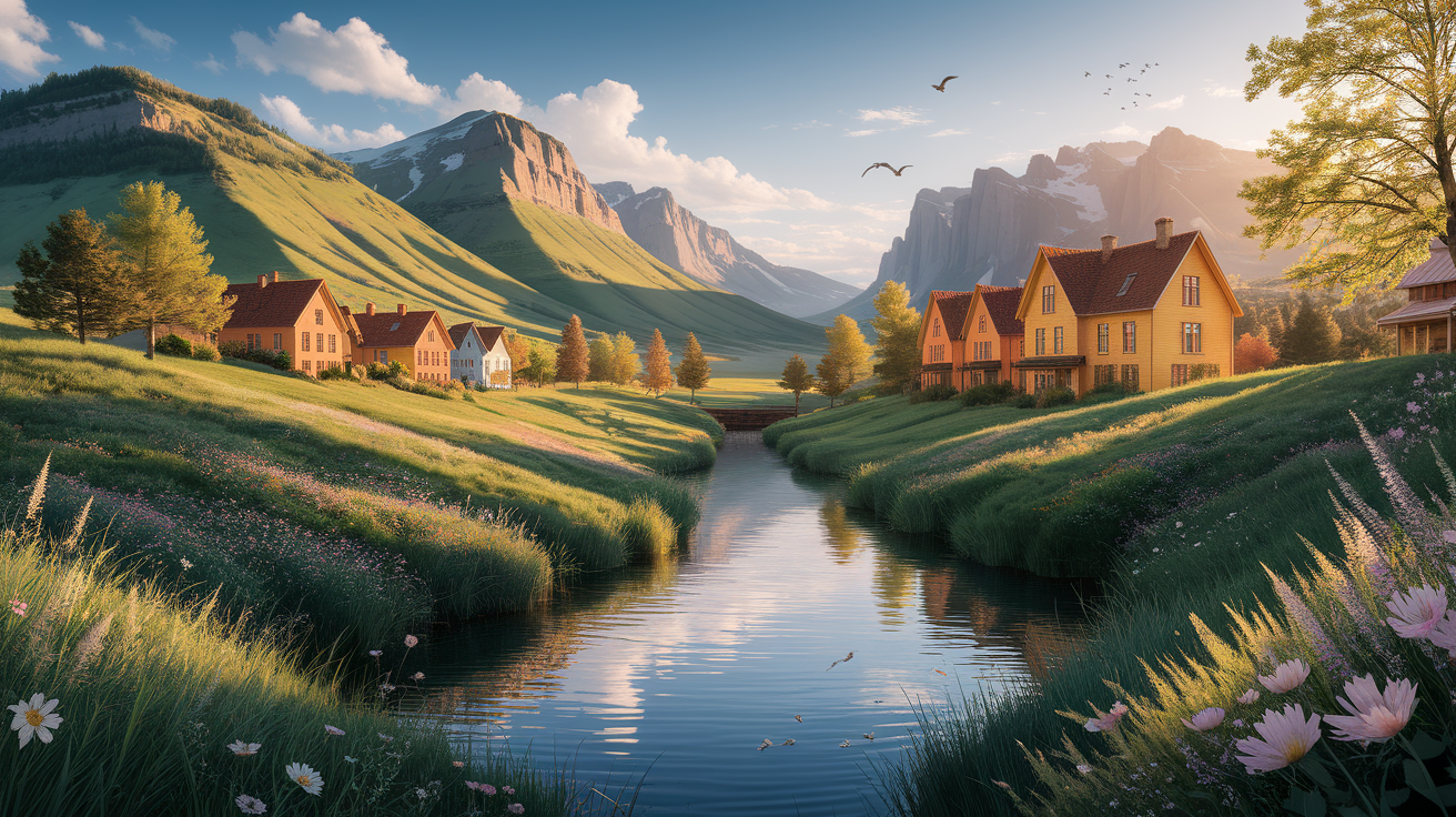 A conceptual illustration representing Framing St. Georgeâ€™s Landscapes. Visualize the main ideas: . Creative but clear representation of the concept. Style: photorealistic. high quality, detailed, professional, clean composition, good lighting, sharp focus, well-composed. high quality, professional, detailed, well-composed