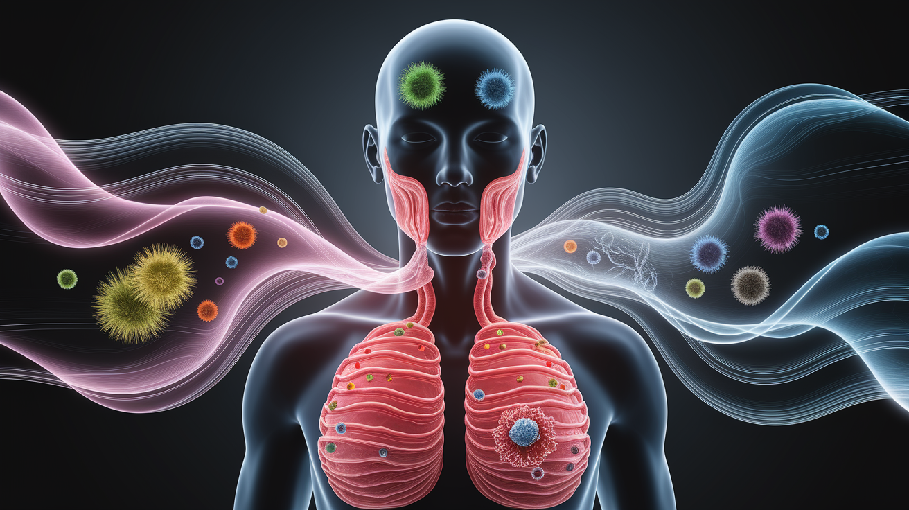 A conceptual illustration representing The Skin Gateway: Dual Allergen Exposure Hypothesis. Visualize the main ideas: . Creative but clear representation of the concept. Style: photorealistic. high quality, detailed, professional, clean composition, good lighting, sharp focus, well-composed. high quality, professional, detailed, well-composed