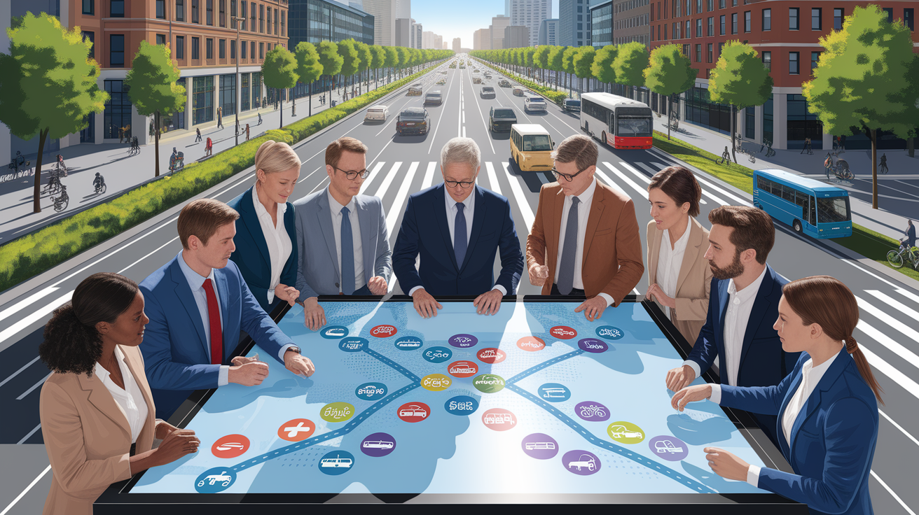 A conceptual illustration representing Assessing Your Transportation Needs. Visualize the main ideas: . Creative but clear representation of the concept. Style: photorealistic. high quality, detailed, professional, clean composition, good lighting, sharp focus, well-composed. high quality, professional, detailed, well-composed