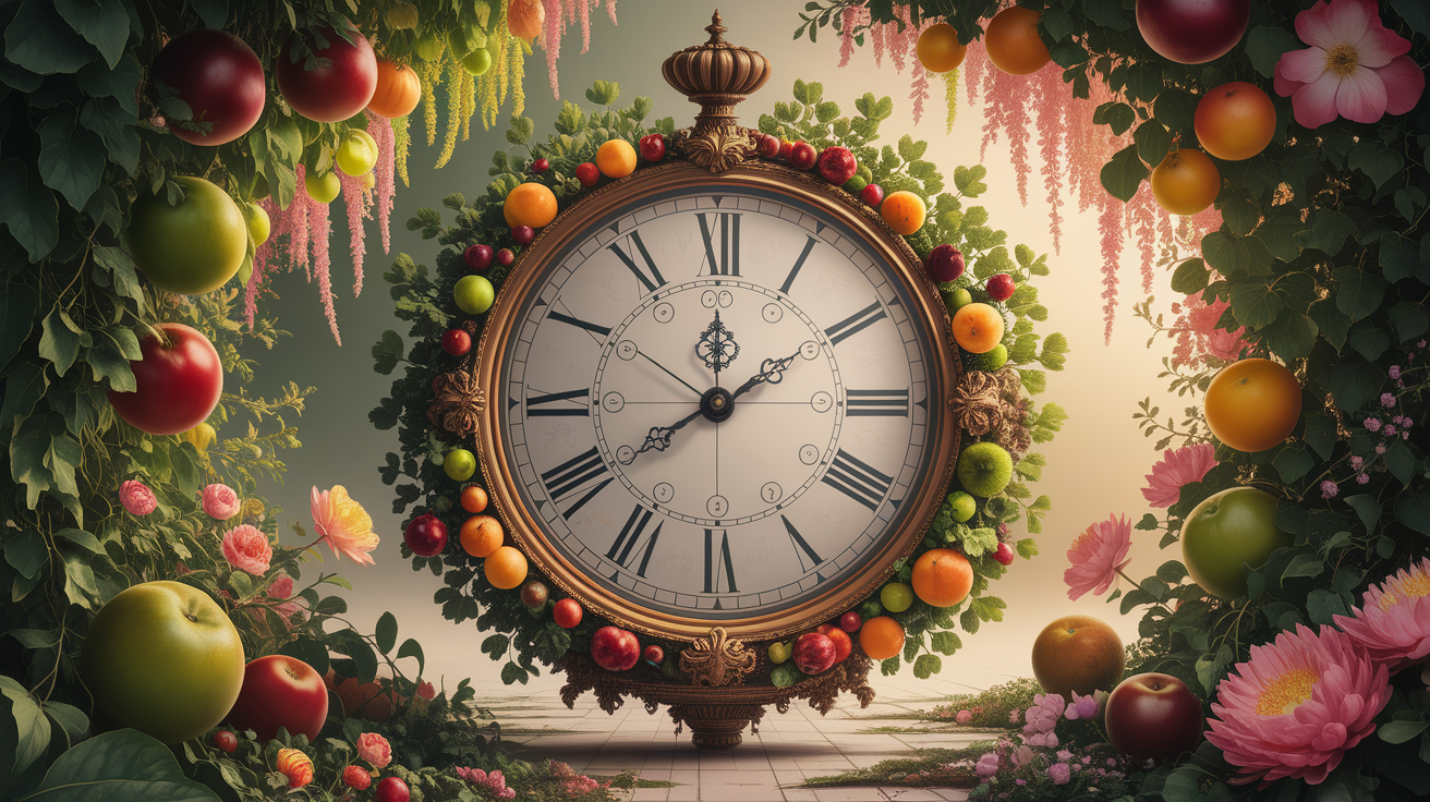 A conceptual illustration representing Conclusion â€“ Taming the Ripening Clock. Visualize the main ideas: . Creative but clear representation of the concept. Style: photorealistic. high quality, detailed, professional, clean composition, good lighting, sharp focus, well-composed. high quality, professional, detailed, well-composed