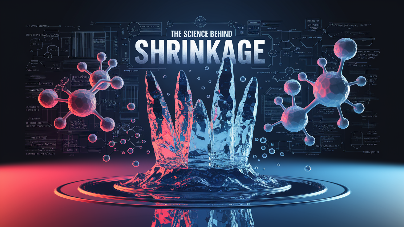 A conceptual illustration representing The Science Behind Shrinkage. Visualize the main ideas: . Creative but clear representation of the concept. Style: photorealistic. high quality, detailed, professional, clean composition, good lighting, sharp focus, well-composed. high quality, professional, detailed, well-composed
