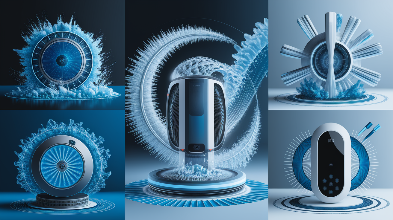 A conceptual illustration representing Active Cooling Methods. Visualize the main ideas: . Creative but clear representation of the concept. Style: Visual Theme: Clean, modern aesthetic with high contrast and vibrant energy. Emphasize the intersect. high quality, detailed, professional, clean composition, good lighting, sharp focus, well-composed. high quality, professional, detailed, well-composed