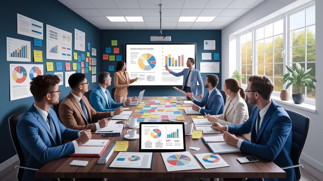 A conceptual illustration representing Conducting a Needs Assessment. Visualize the main ideas: . Creative but clear representation of the concept. Style: photorealistic. high quality, detailed, professional, clean composition, good lighting, sharp focus, well-composed. high quality, professional, detailed, well-composed