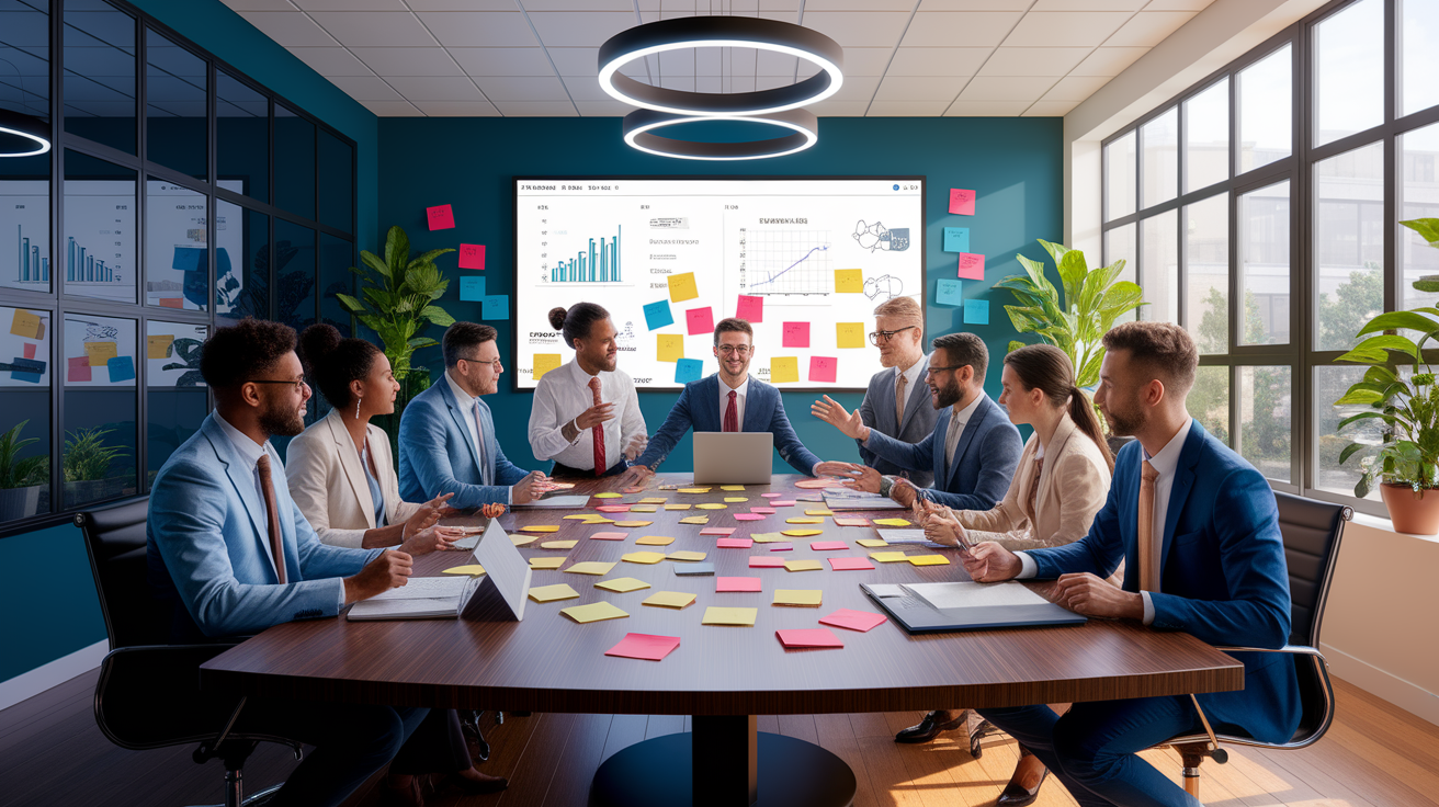 A conceptual illustration representing Building Your MTSS Leadership Team. Visualize the main ideas: . Creative but clear representation of the concept. Style: photorealistic. high quality, detailed, professional, clean composition, good lighting, sharp focus, well-composed. high quality, professional, detailed, well-composed