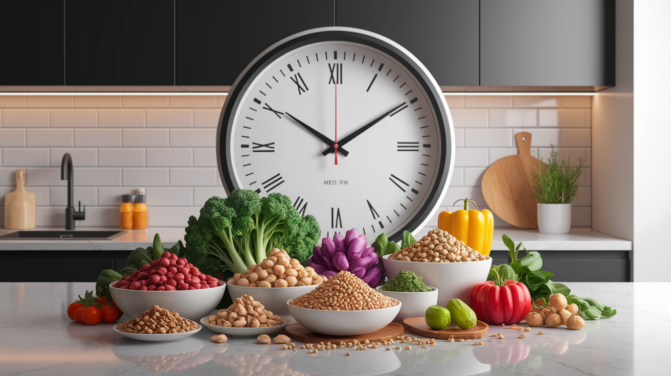 A conceptual illustration representing Understanding the Search Intent Behind Plant-Based Protein Timing. Visualize the main ideas: . Creative but clear representation of the concept. Style: photorealistic. high quality, detailed, professional, clean composition, good lighting, sharp focus, well-composed. high quality, professional, detailed, well-composed