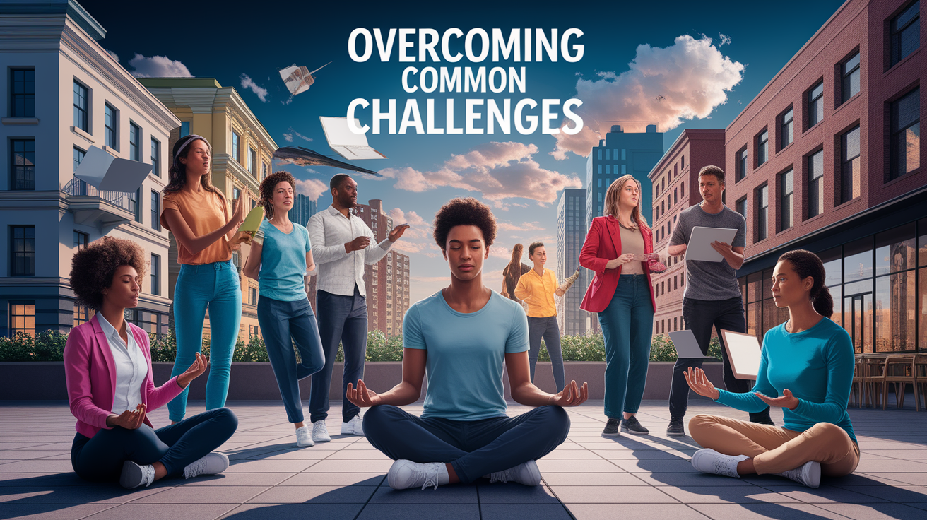 A conceptual illustration representing Overcoming Common Challenges. Visualize the main ideas: . Creative but clear representation of the concept. Style: photorealistic. high quality, detailed, professional, clean composition, good lighting, sharp focus, well-composed. high quality, professional, detailed, well-composed