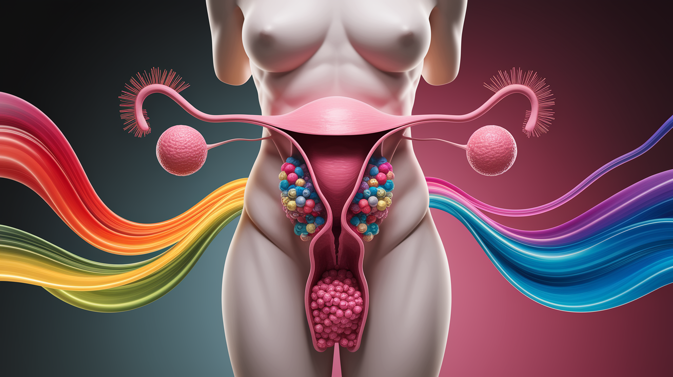 A conceptual illustration representing Decoding the Menstrual Cycle: Phases, Hormones, and Performance. Visualize the main ideas: . Creative but clear representation of the concept. Style: photorealistic. high quality, detailed, professional, clean composition, good lighting, sharp focus, well-composed. high quality, professional, detailed, well-composed