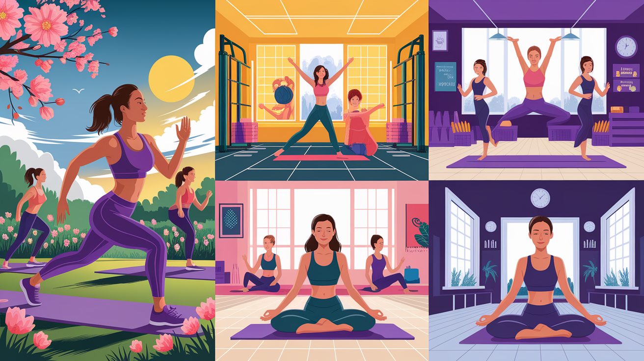 A conceptual illustration representing Cycle-Synced Workout Strategies: Tailoring Training by Phase. Visualize the main ideas: . Creative but clear representation of the concept. Style: photorealistic. high quality, detailed, professional, clean composition, good lighting, sharp focus, well-composed. high quality, professional, detailed, well-composed