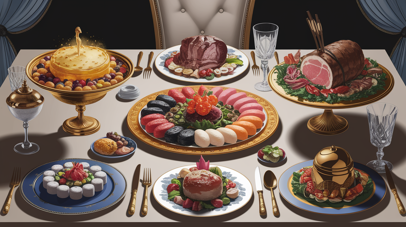 A conceptual illustration representing Legends on the Plate. Visualize the main ideas: . Creative but clear representation of the concept. Style: photorealistic. high quality, detailed, professional, clean composition, good lighting, sharp focus, well-composed. high quality, professional, detailed, well-composed