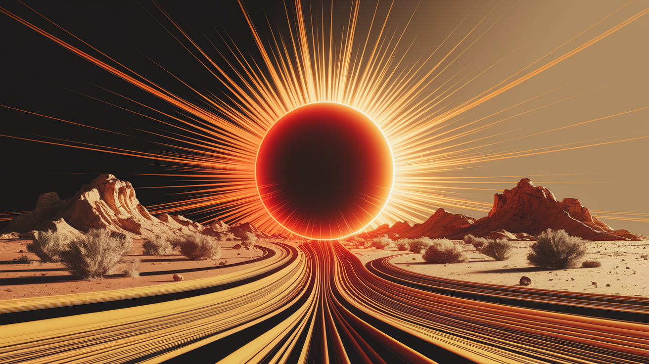 A conceptual illustration representing Sunlight and Scorching Surroundings. Visualize the main ideas: . Creative but clear representation of the concept. Style: photorealistic. high quality, detailed, professional, clean composition, good lighting, sharp focus, well-composed. high quality, professional, detailed, well-composed