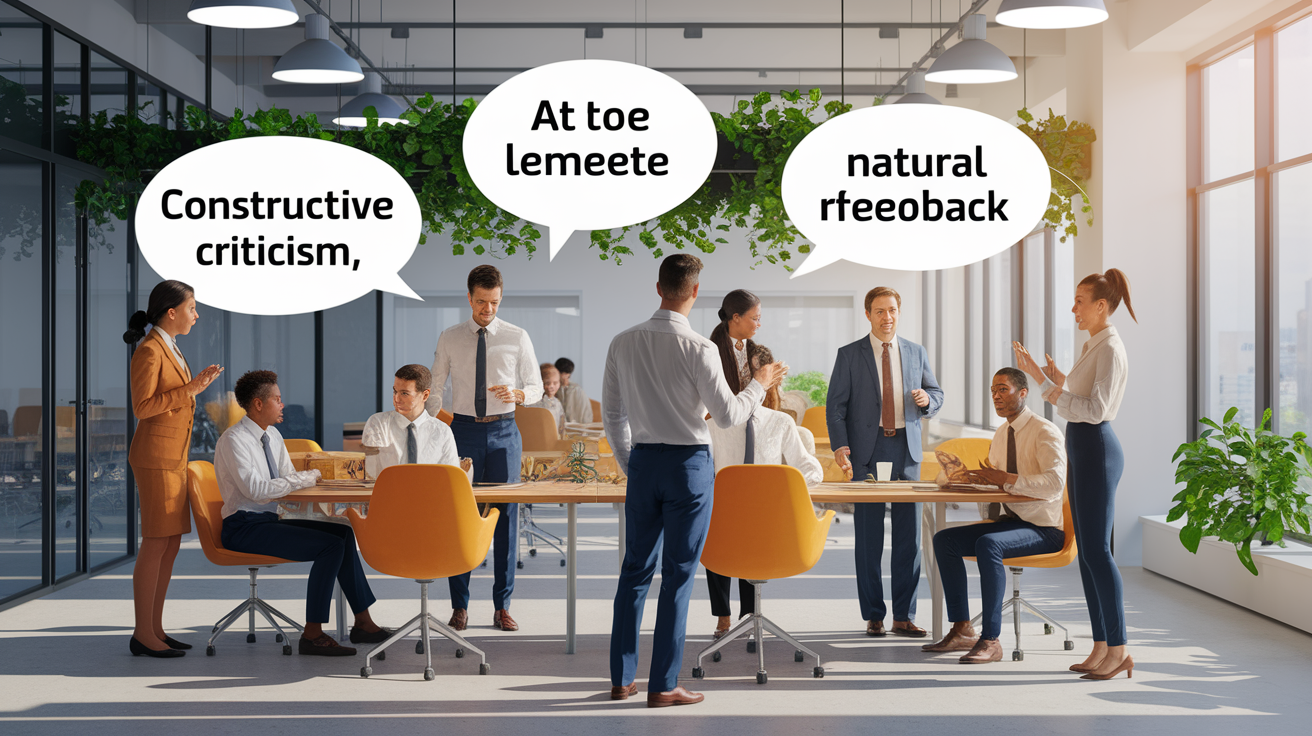 A conceptual illustration representing Best Practices for Effective Feedback. Visualize the main ideas: . Creative but clear representation of the concept. Style: photorealistic. high quality, detailed, professional, clean composition, good lighting, sharp focus, well-composed. high quality, professional, detailed, well-composed