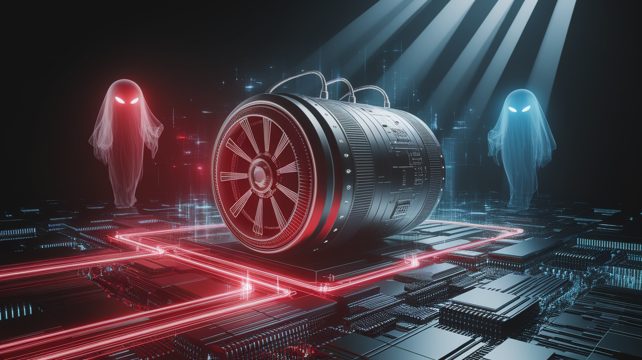 A conceptual illustration representing Malware: The Silent Heat Miner. Visualize the main ideas: . Creative but clear representation of the concept. Style: photorealistic. high quality, detailed, professional, clean composition, good lighting, sharp focus, well-composed. high quality, professional, detailed, well-composed